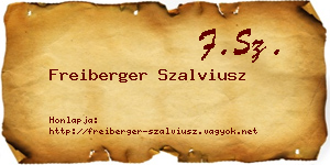 Freiberger Szalviusz névjegykártya